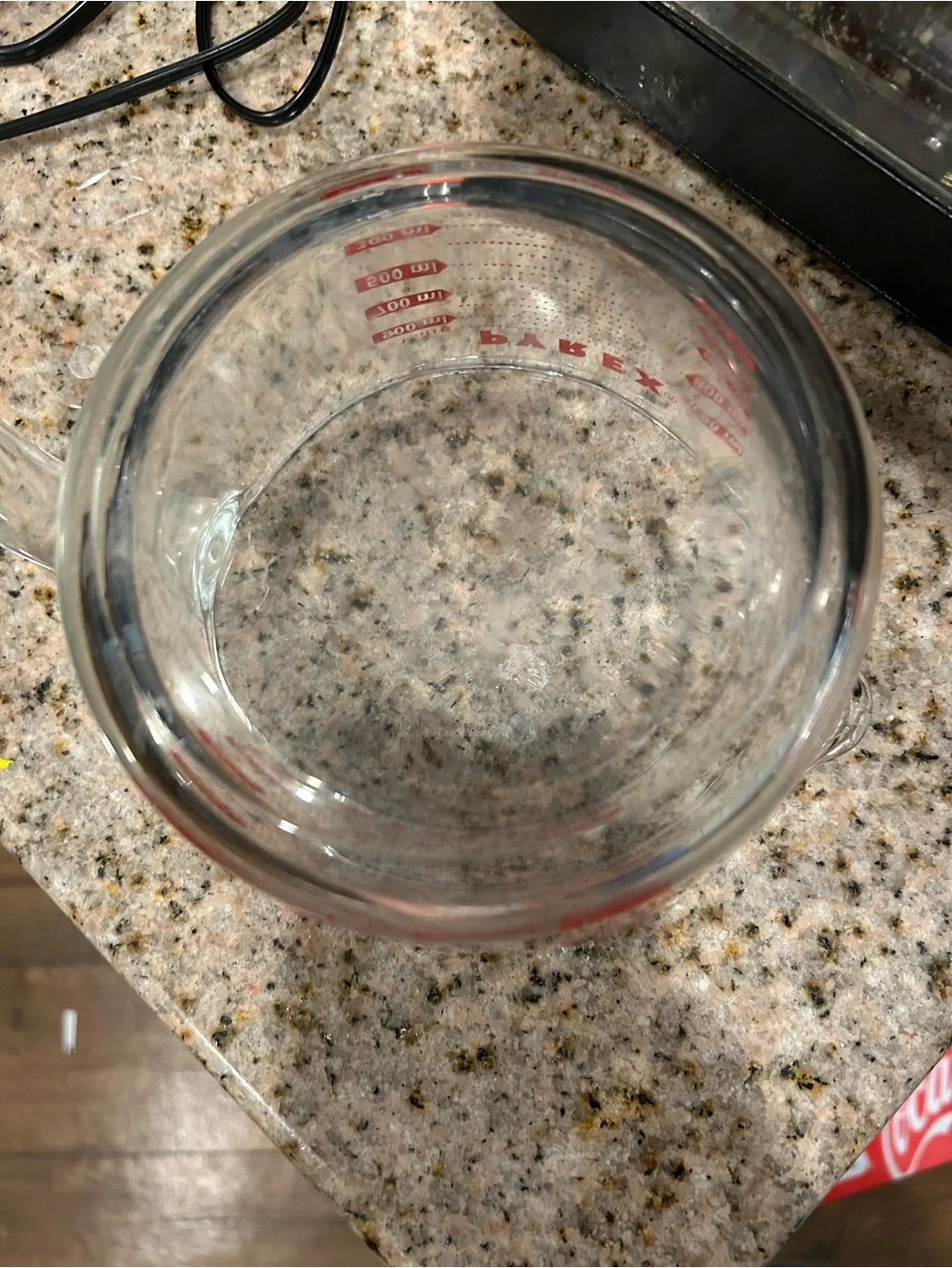 Vintage PYREX 4-Cup 1-Quart 1 Liter Red Lettering Glass Measuring Cup USA 532
